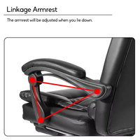Chaise de bureau ALINUNU à dossier haut en cuir PU ou PVC pour bureau de direction, chaise de bureau ergonomique avec massage