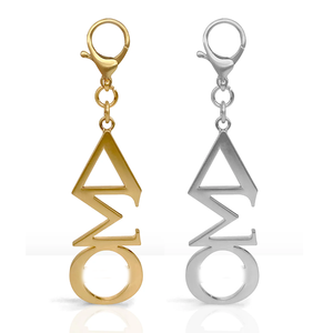 Llavero con Colgante para Bolso DST Delta Sigma, Letra del Alfabeto en Metal Dorado, Llavero de Acero Inoxidable 316L Theta - Product Image 1