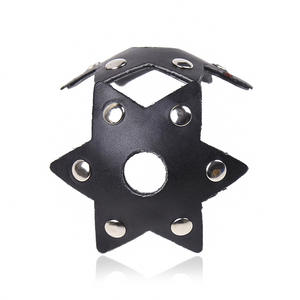 Patch en cuir hexagonal pour mamelons féminins, pour seins à double pointe, harnais de bondage SM, couleur personnalisée, marque Huawen, sexuel - Product Image 6