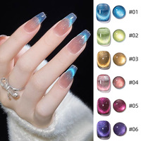 Vernis à ongles gel magnétique effet œil de chat 8 ml, style français de luxe, gel UV LED à retirer par trempage pour salon de manucure professionnel et nail art DIY