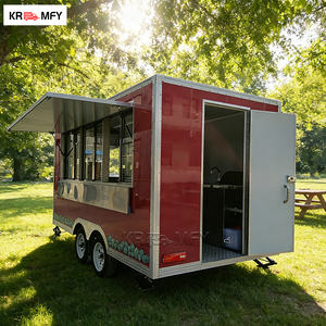 Remorque de cuisine mobile DOT CE VIN en aluminium, acier inoxydable et fibre de verre, avec four à pizza et chariot à burgers pour restauration rapide - Product Image 5