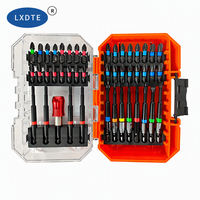 45 embouts de tournevis magnétiques de qualité industrielle OEM DIY pour visseuse à chocs, en acier S2, tête hexagonale, finition oxyde noir, marque LXD 1