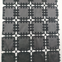Tissu en PU brodé, simili cuir, dentelle décorative pour vêtements de mode et robes