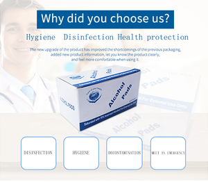 75% Logo Kustom Isopropil Bantalan Persiapan Alkohol untuk Penggunaan Luar 100 Buah Per Kotak - Product Image 4