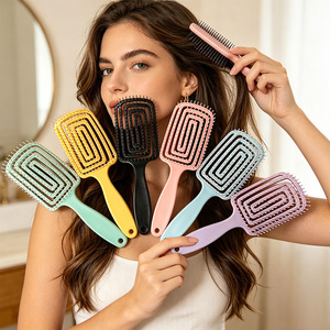 Peine de Plástico con Dientes de Nailon Suaves y Cómodos, Multicolor A805, con Logotipo Personalizable para Uso Diario en el Hogar y para Viajes - Product Image 2