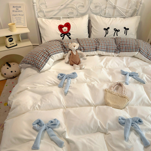 Juego de Ropa de Cama Moderna de Poliéster 300tc, Suave y Cómoda, con Decoraciones de Lazo 3D, para Uso en Todas las Estaciones, Compra al por Mayor - Product Image 3