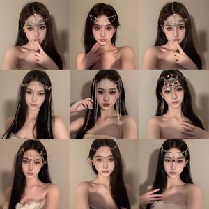 إكسسوارات شعر من سبائك الزنك على شكل سلسلة شراشيب بتصميم أميرة غربية من DREAM FASHION، عصابة رأس بوهيمية غريبة لحفلات الزفاف والذكرى السنوية - Product Image 2