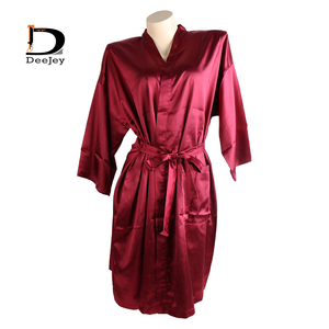 Logo Custom Sex Women Silk Sleepwear Wedding Bride Bridesmaid Robe Satin Spa Cape Salon Robes