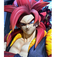 Artisanat en résine japonais, figurine de personnage d'anime Dragon Ball, buste grandeur nature de Goku et Vegeta, sculpture en fibre de verre