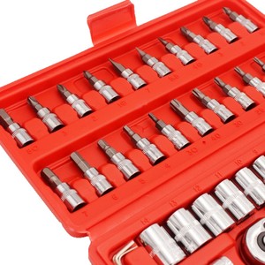 46 Piece Auto <b>Repair</b> Tool Set 1/4 In Socket Drive Hand Tools For Vehicle Maintenance - Product Image 1