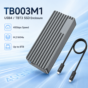 Carcasa <span class=keywords><strong>Externa</strong></span> para Disco Duro <span class=keywords><strong>SSD</strong></span> NVMe M.2 USB4 de 40 Gbps, <span class=keywords><strong>Thunderbolt</strong></span> 3 PCIe Gen4x4, Sin Herramientas, de Aluminio, Capacidad Máxima de 8 TB para MacBook - Product Image 4