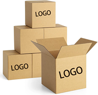 Boîtes d'emballage en carton ondulé rectangulaires auto-érectables pour tasses à café, design personnalisé, vente en gros