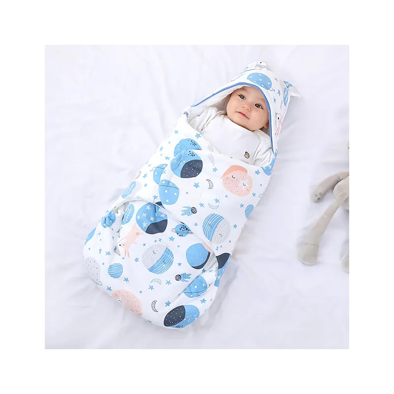 Famicheer Cotton Baby Sleep Sack Customize Baby Sleeping Bags Wrap Swaddle Blankets Winter Baby Stroller Sleeping Bag