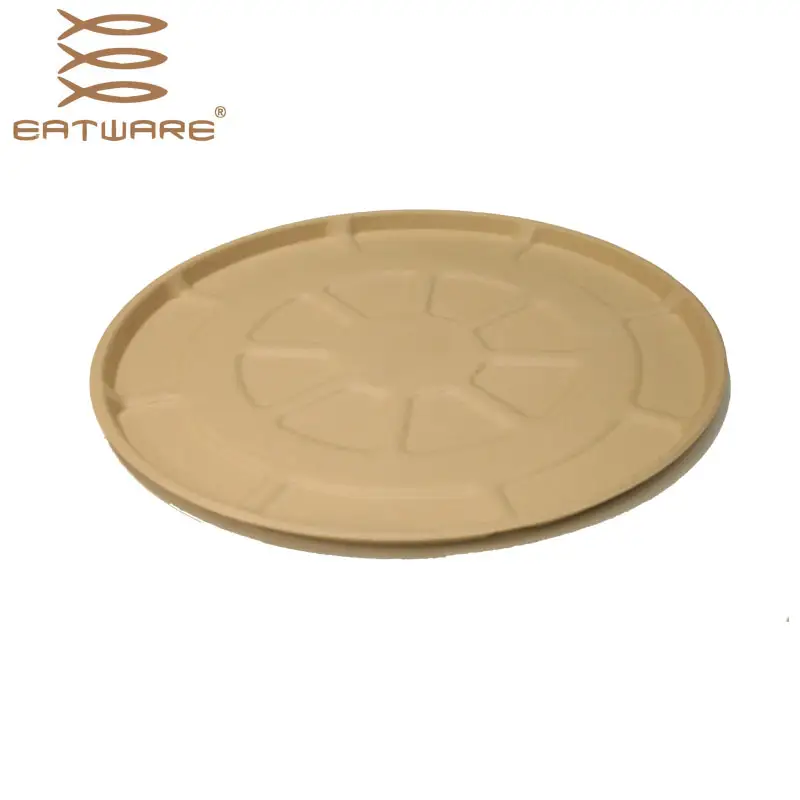 Placa de papel ecológica Biodegradable, placa de Pizza segura para microondas, 12,7