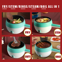 Appareil de cuisine électrique tout en 1 pour 1-2 personnes Mini poêle électrique pour steak, oeuf, riz frit, ramen, oatmea