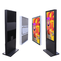 Pantallas LED de soporte de suelo Ip56 de 55 pulgadas para publicidad al aire libre, pantalla digital LCD completa, máquina de publicidad vertical