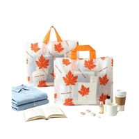 Sac promotionnel en plastique en gros avec poignée boucle et motif imprimé pour le commerce de détail, les vêtements et les cadeaux - En stock