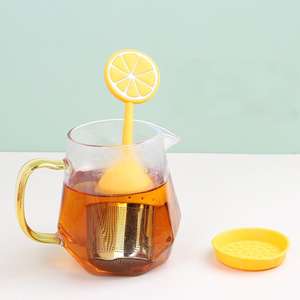 ที่กรองชารูปผลไม้ทำจากซิลิโคนมีหูจับที่กรองชาสุดสร้างสรรค์ทำจากสแตนเลส - Product Image 3