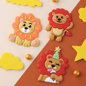Cute Cartoon Lion Cake Decoration Ornament Plastic Reusable Birthday Party Table Plug-in Round Die Cutting - Product Image 4