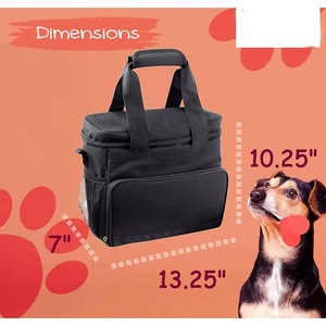 ชุดอุปกรณ์เดินทางสำหรับสุนัข BSCI Factory Dog 5 ชิ้น พร้อมสายสะพายไหล่ 2 ช่องใส่อาหารสัตว์เลี้ยง - Product Image 4