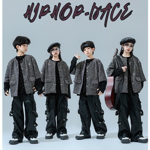 <span class=keywords><strong>Nuevo</strong></span> Conjunto de Ropa de Baile de Jazz y Street <span class=keywords><strong>Dance</strong></span> para Niños y Niñas, Primavera y Verano, Disfraz de Actuación de Hip-hop con Batería - Product Image 4