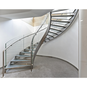 <span class=keywords><strong>Escalier</strong></span> courbé en acier à cadre en acier, style balai, avec poutre en acier au carbone, gain de place, fournisseur Foshan 2026 - Product Image 3