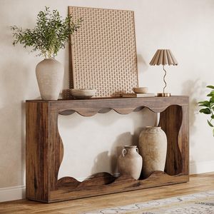 Table <span class=keywords><strong>console</strong></span> en bois massif de style moderne, table <span class=keywords><strong>console</strong></span> décorative pour l'entrée du salon - Product Image 4