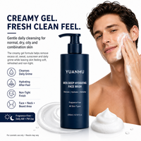 Nettoyant visage pour homme à l'aloe vera, exfoliant, hydratant, rafraîchissant, éclaircissant et purifiant en profondeur les pores