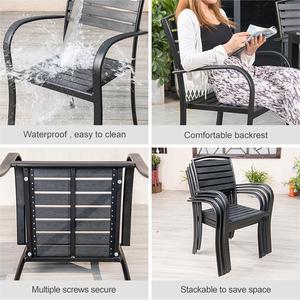 Vente <span class=keywords><strong>en</strong></span> gros d'usine, vente chaude, meubles d'<span class=keywords><strong>extérieur</strong></span> personnalisés, chaises de jardin <span class=keywords><strong>en</strong></span> plastique imitation <span class=keywords><strong>bois</strong></span>, tables et chaises <span class=keywords><strong>en</strong></span> alliage d'aluminium - Product Image 5