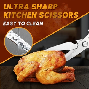 <b>Kitchen</b> <b>Scissors</b> All Purpose Stainless Steel <b>Kitchen</b> Shear Sharp Silver Meat <b>Scissors</b> Dishwasher Safe Heavy Duty Poultry Shears - Product Image 4