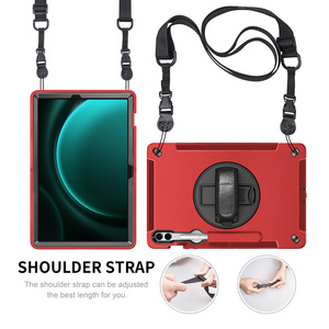 360 °   Étui de tablette robuste <span class=keywords><strong>portable</strong></span> avec sangle rotative et emplacement pour stylet pour <span class=keywords><strong>Samsung</strong></span> Galaxy Tab <span class=keywords><strong>S9</strong></span> FE <span class=keywords><strong>Plus</strong></span> 12,4 pouces SM-X616 - Product Image 4