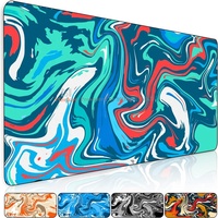 Grand tapis de bureau, tapis de souris pour jeux, tapis de clavier, tapis de bureau extensible, tapis de souris long 800 x 300 x 3 mm (design fluide)