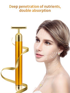 Outils de soins de beauté de haute qualité masseur Facial or <span class=keywords><strong>Rose</strong></span> barre de beauté électronique 24K bâton de vibrateur - Product Image 5