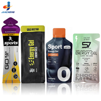 Sachets vides de suppléments de gel énergétique liquide à impression personnalisée, pochette d'emballage avec boîte