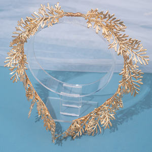 Nuevo diseño de moda accesorios para el cabello <span class=keywords><strong>delicadeza</strong></span> hoja dorada Navidad bandas para el cabello para mujeres - Product Image 6