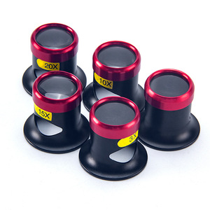 Lente d'Ingrandimento per Gioiellieri e Orologiai 3X 5X 10X 15X 20X in Metallo e Zaffiro, Strumento di Riparazione - Product Image 1