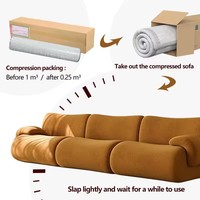 Ensemble de Meubles de Salon Modulaires Fauteuils avec Mousse Compresse Canapé en Boîte pour Couloir (Fabricant Spécialisé dans le Conditionnement Sous Vide)