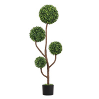 Arbre topiaire en buis artificiel, plantes artificielles, verdure avec pot, décoration, décoration intérieure, plantes artificielles d'intérieur et d'extérieur, verdure