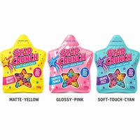 Bolsas de Mylar Personalizadas con Forma de Estrella, Ventana Transparente, Cierre Hermético, para Envasar Frutas, Dulces y Golosinas