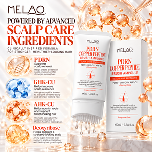 Sérum capillaire PDRN en ampoule avec applicateur peigne en silicone, non gras, transparent, pour le soin quotidien du cuir chevelu ghkcu ahkcu - Product Image 1
