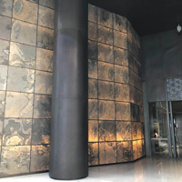 Tuile d'ardoise translucide mince en pierre naturelle Tuile de placage en pierre flexible Tuile de revêtement de mur extérieur