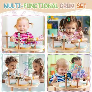Instrumentos Musicales Montessori <span class=keywords><strong>de</strong></span> Cristal, Juguetes Musicales <span class=keywords><strong>de</strong></span> Madera, Juego <span class=keywords><strong>de</strong></span> Percusión para Niños Pequeños <span class=keywords><strong>de</strong></span> 1 a 3 Años - Product Image 4