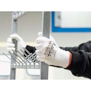 Guantes Cofra SOARING de poliuretano blanco con protección mecánica ligera (12 pares) - Product Image 2