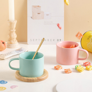 Customizable Candy-Colored Porcelain Coffee Mug Dishwasher Microwave Safe Sublime Design Logo Color Options Business Stocked - Product Image 2