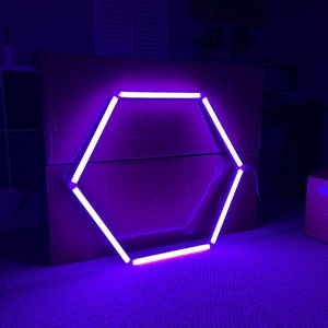 HanYin Luz Hexagonal Rgb Moderna de Alta Calidad Led para Estación de Lavado de Coches Lámpara de Garaje Diseño de Techo Luz Led Hexagonal - Product Image 3