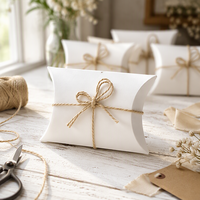 Boîte à dragées en papier kraft pour cadeaux, mariage, fête, anniversaire
