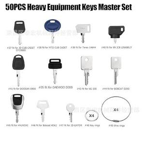 50-Key <b>Set</b> For Heavy Construction Equipment Volvo Jcb Komatsu Caterpillar John Deere Metal <b>Tool</b> <b>Set</b> For Construction Work - Product Image 2