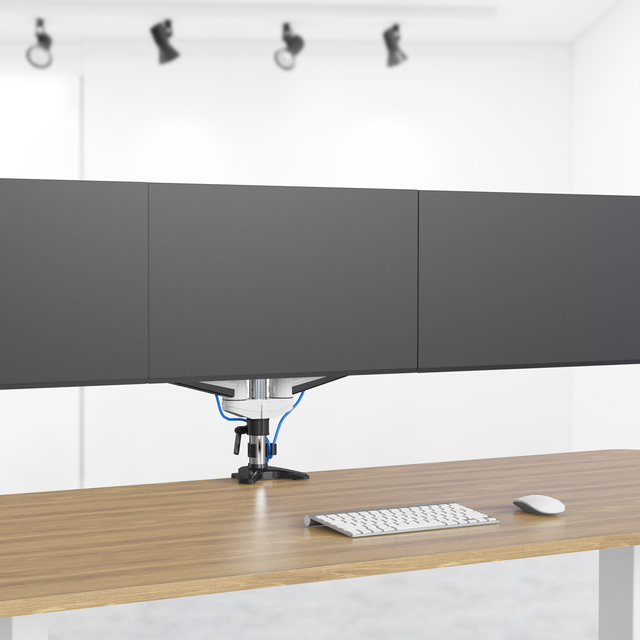 V-mounts Branded Universal 3 Arm 24" 90 Tilt Removable Gas Spring Height Adjustable Swivel VESA Monitor Stand Medical Stock