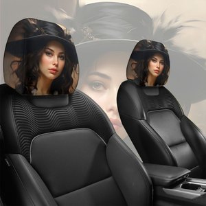 Housses <span class=keywords><strong>de</strong></span> Tête <span class=keywords><strong>de</strong></span> Siège <span class=keywords><strong>de</strong></span> Voiture Imprimées avec un Visage <span class=keywords><strong>de</strong></span> Femme Élégante, <span class=keywords><strong>Image</strong></span> Personnalisée Imprimée par Sublimation, Housse <span class=keywords><strong>de</strong></span> Tête <span class=keywords><strong>de</strong></span> Siège <span class=keywords><strong>de</strong></span> Voiture Amusante et Élastique - Product Image 4