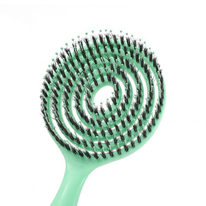 Peigne de massage évidé en plastique grande capacité pour coiffage, bouclage et lissage à domicile - Product Image 2